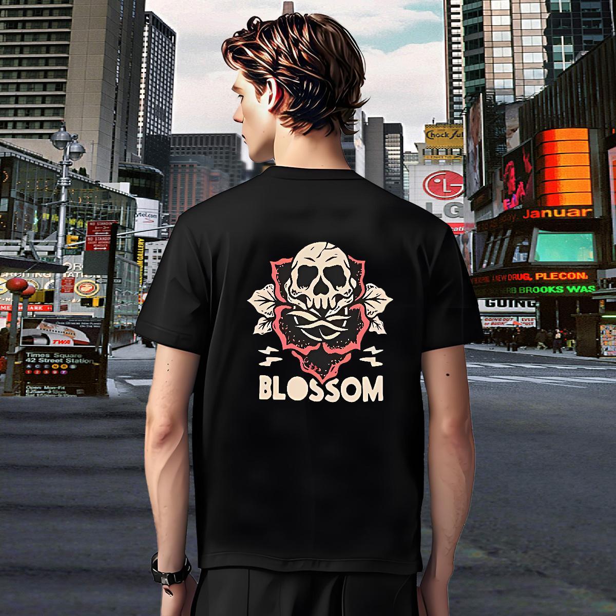 Unisex T-Shirts for Men 100% Cotton 230g halloween Street wear Hip Hop Custom Big Size Crew Neck Men Tshirts 2024 Designer Clothings