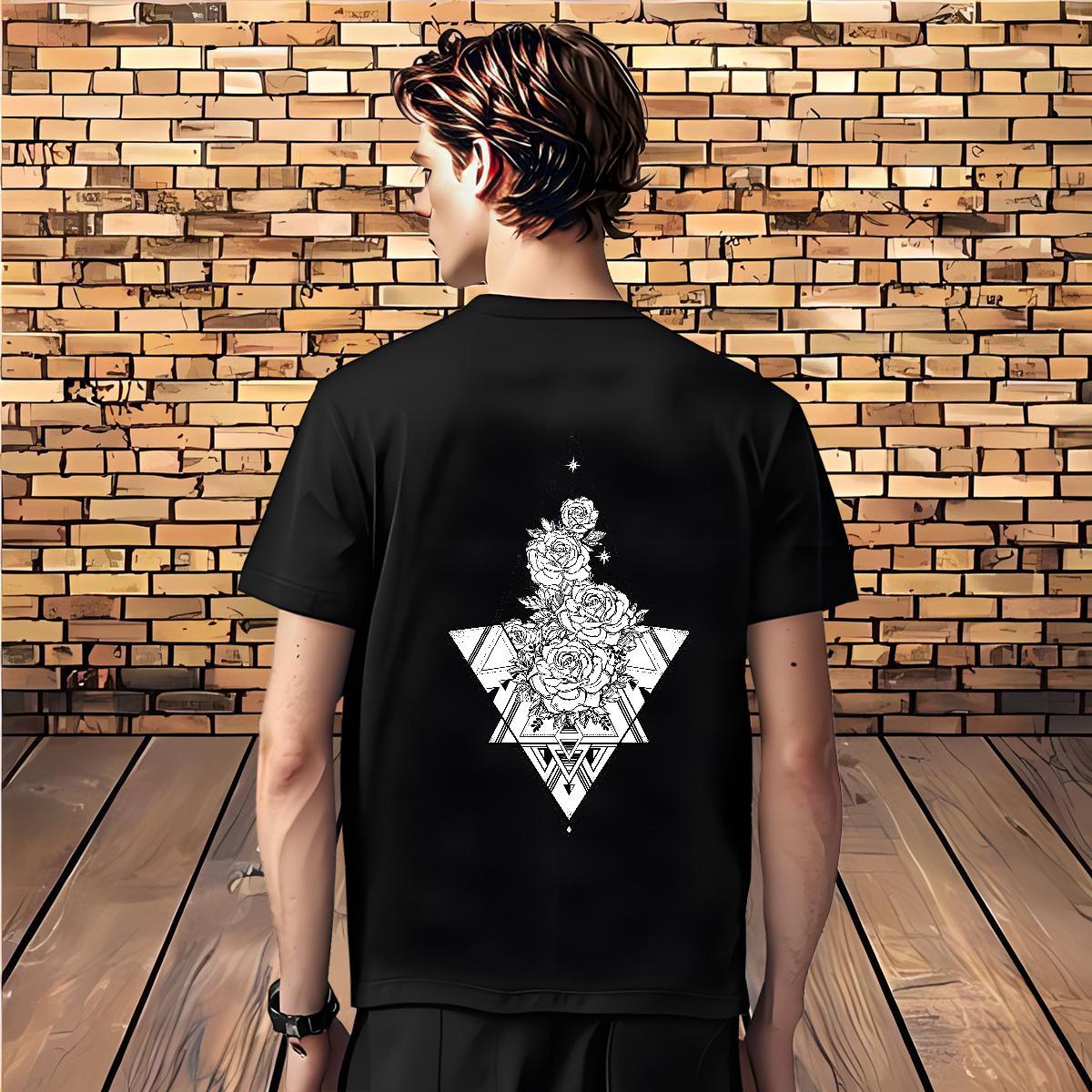 Popular T shirt 230g Pure Cotton eye of the devil Street Oversized 4XL Crew Neck Tshirt for Man Woman Fashion Casual Tshirts