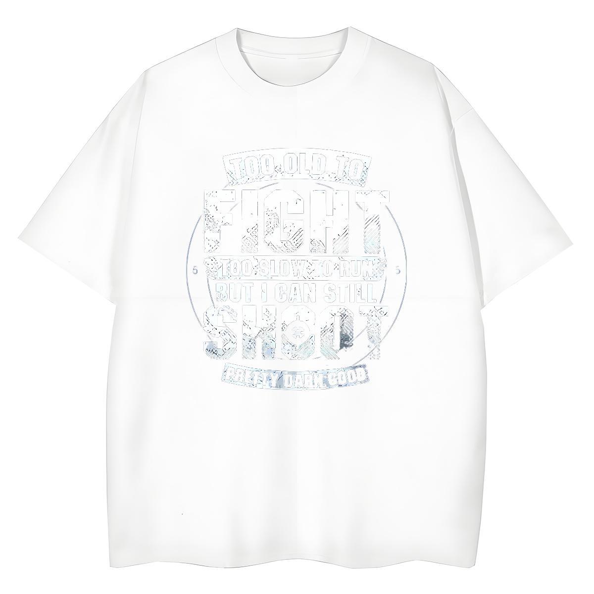 Unisex Woman Tshirt 230g Pure Cotton letter Street Wear T-Shirts Crew Neck DIY Anime Top Shirts