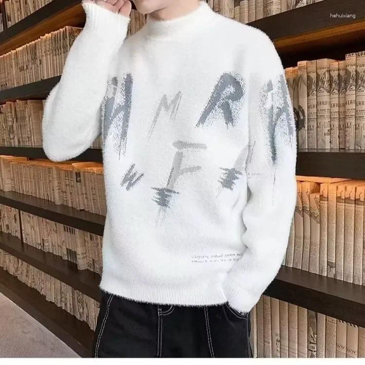 Men's Wool Blend Half-Zip Mock Neck Sweater: Trendy, Versatile Knitwear For Autumn/Winter