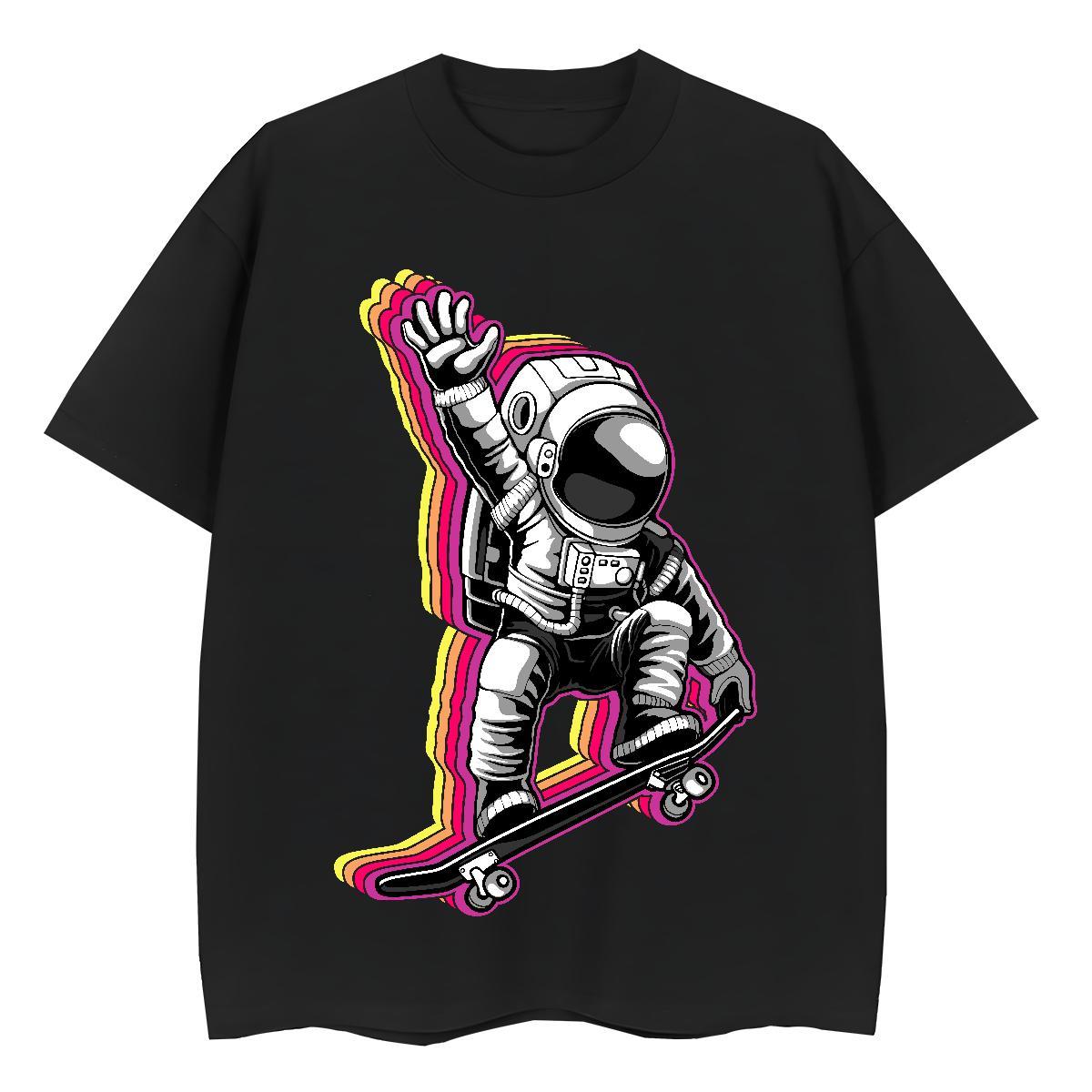 Soft Lady T shirt 100% Cotton 230g skateboard Sports Street Wear T Shirts Women O Neck Short Sleeves Cartoon Printing L-4XL Tshirts