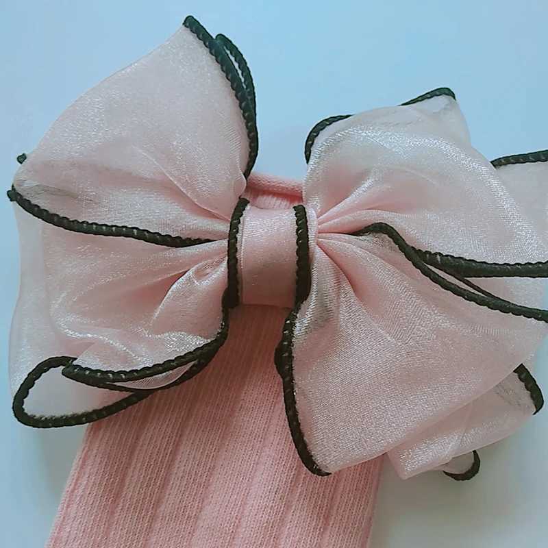 Fashion Children Socks Big Bows Toddler Girls Sock Knee High Cotton Baby Long Socks For Kids Candy Color Infant Sock CL240824