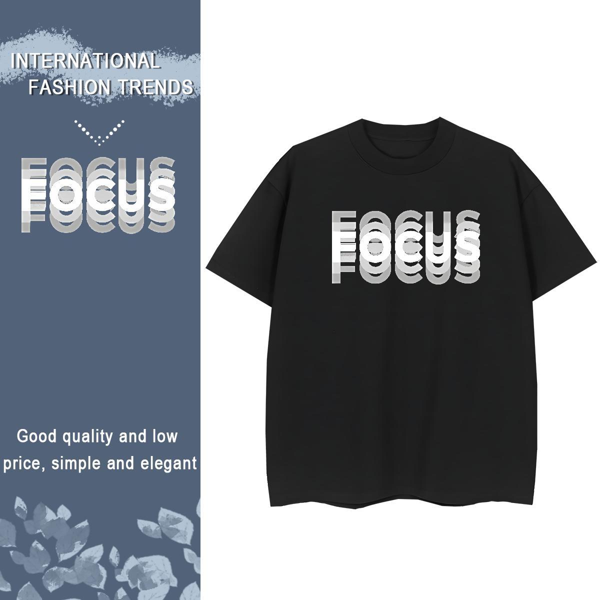 Soft Unisex Tshirts 230g 100% Cotton letter Street Casual Woman T Shirts Breathable Crew Neck Plus Size Cartoon Polos