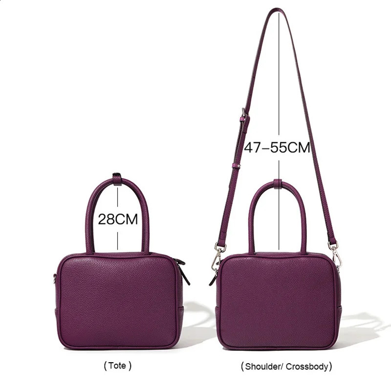 Genuine Leather Boston Bag for Women High Quality Commute Handbags Female Classic Shoulder Crossbody Bag Cowskin Purses 240824