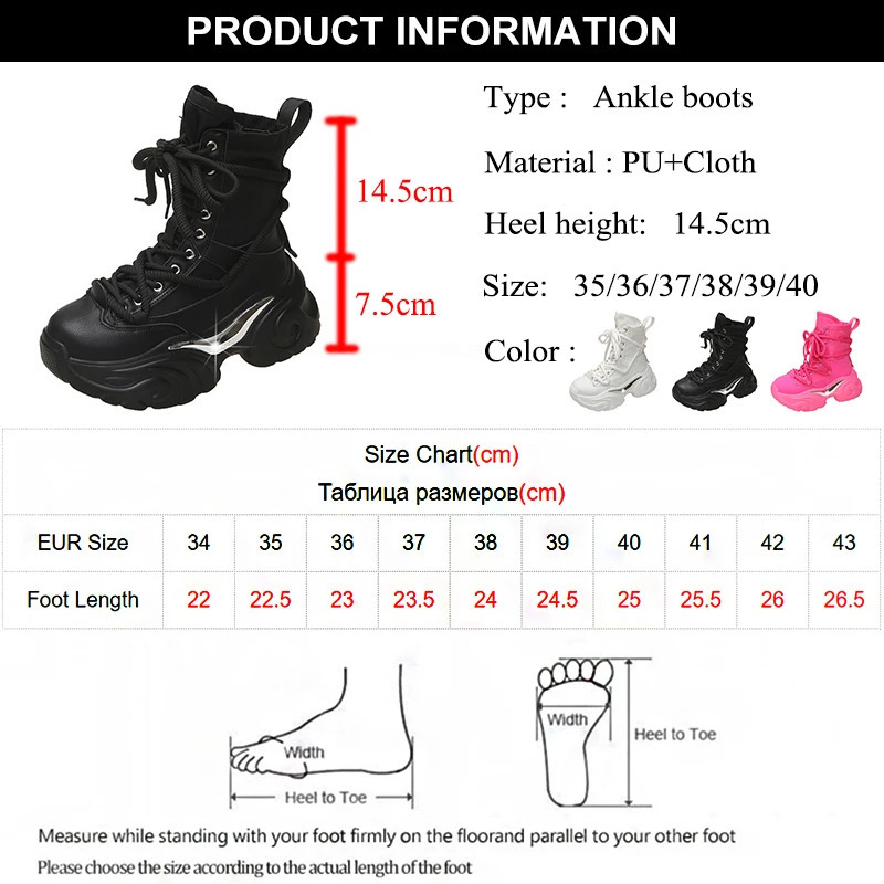 Clumsy high heels punk style boots womens autumn and winter platform combat boots womens thick soled Gothic motorcycle Botas Mujer 240823
