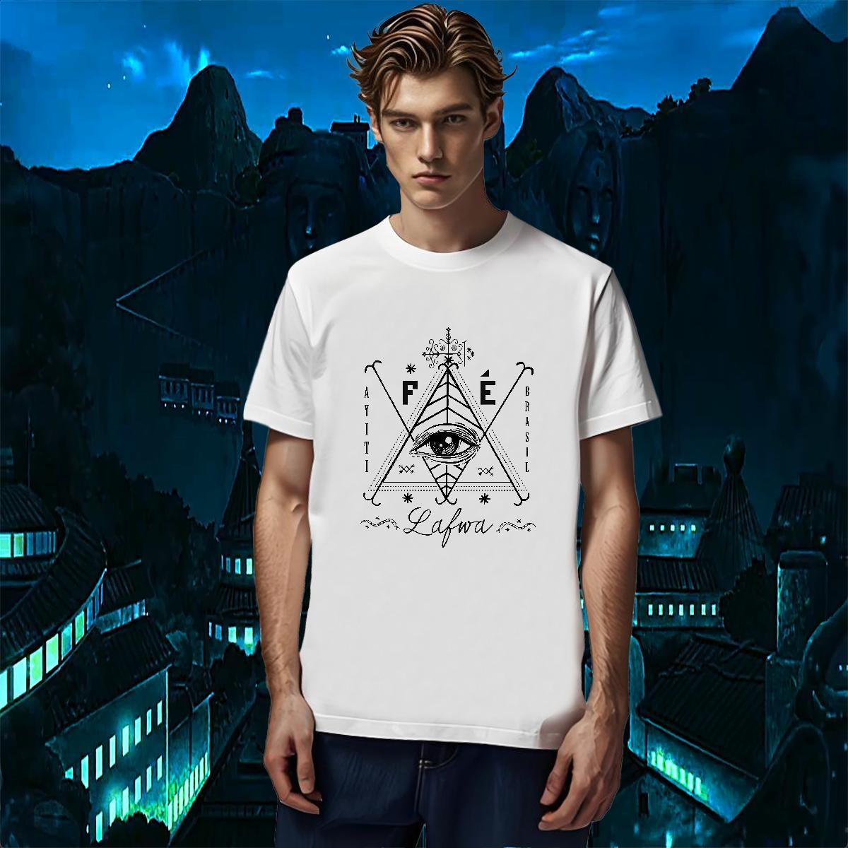 TOP Quality Man T Shirts 230g Cotton eye of the devil Hip Hop Street Customized Crew Neck Breathable Tshirt for Man Woman New Tees