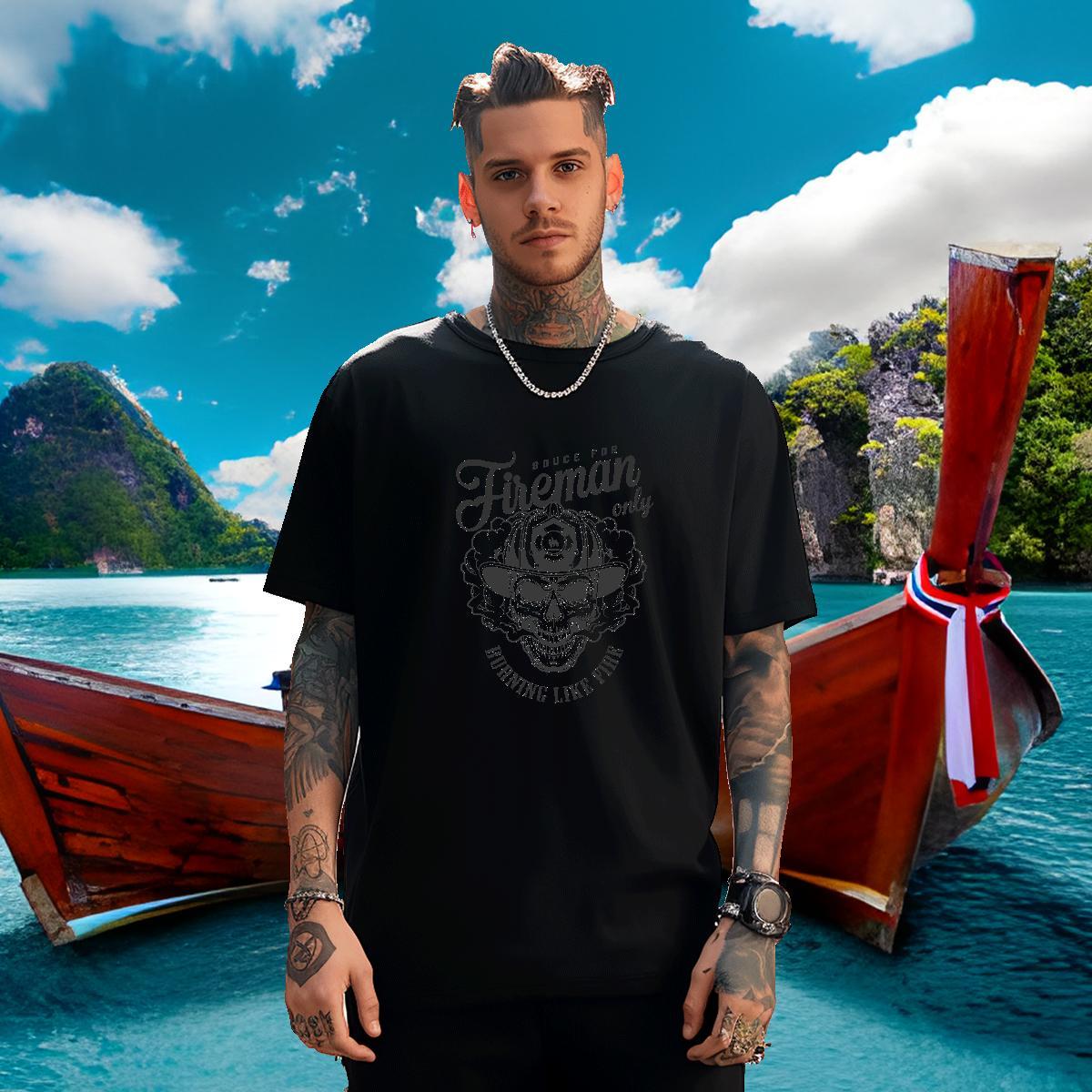 Designer Mens T Shirts 100% Cotton 230g skull Sports Casual Asian Size Crew Neck Breathable Tshirts 2024 Designer Clothes