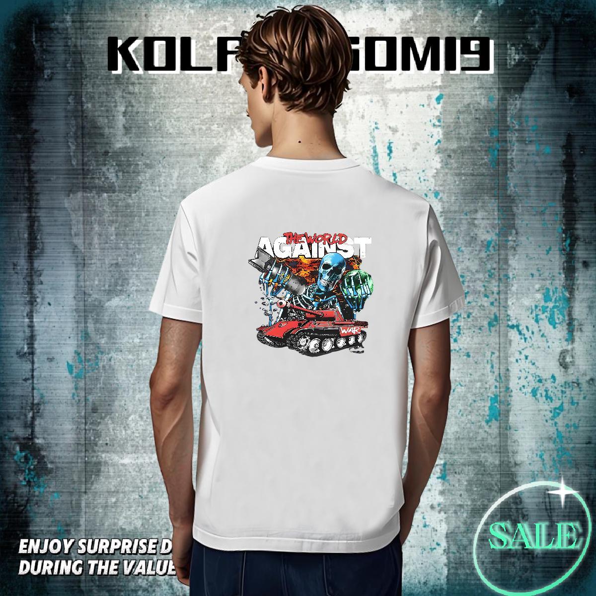 Brand Men T Shirts 100% Cotton 230g skull Home Outdoor Graphic Breathable Short Sleeve Men Tshirts New Arrival Polos