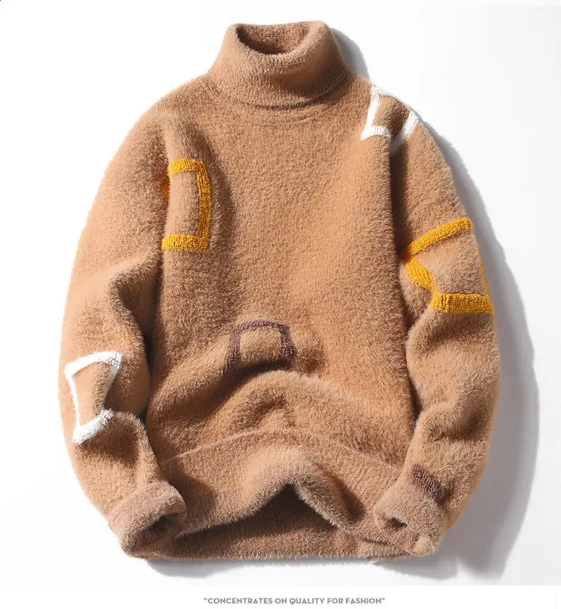 Sweaters men 2024 winter korean style mens warm sweater men fashion sweaters autumn Mens wool pullovers full size M-XXXL 240824