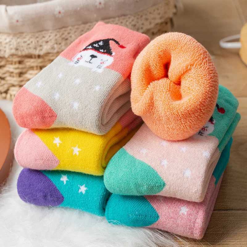 5Pair/lot new childrens socks autumn winter thick warm boys and girls kidss socks CL240824