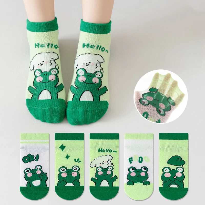 10 Pairs Childrens Socks Summer Mesh Short Socks Girls Socks Breathable Sweat-absorbing Cotton Socks CL240824