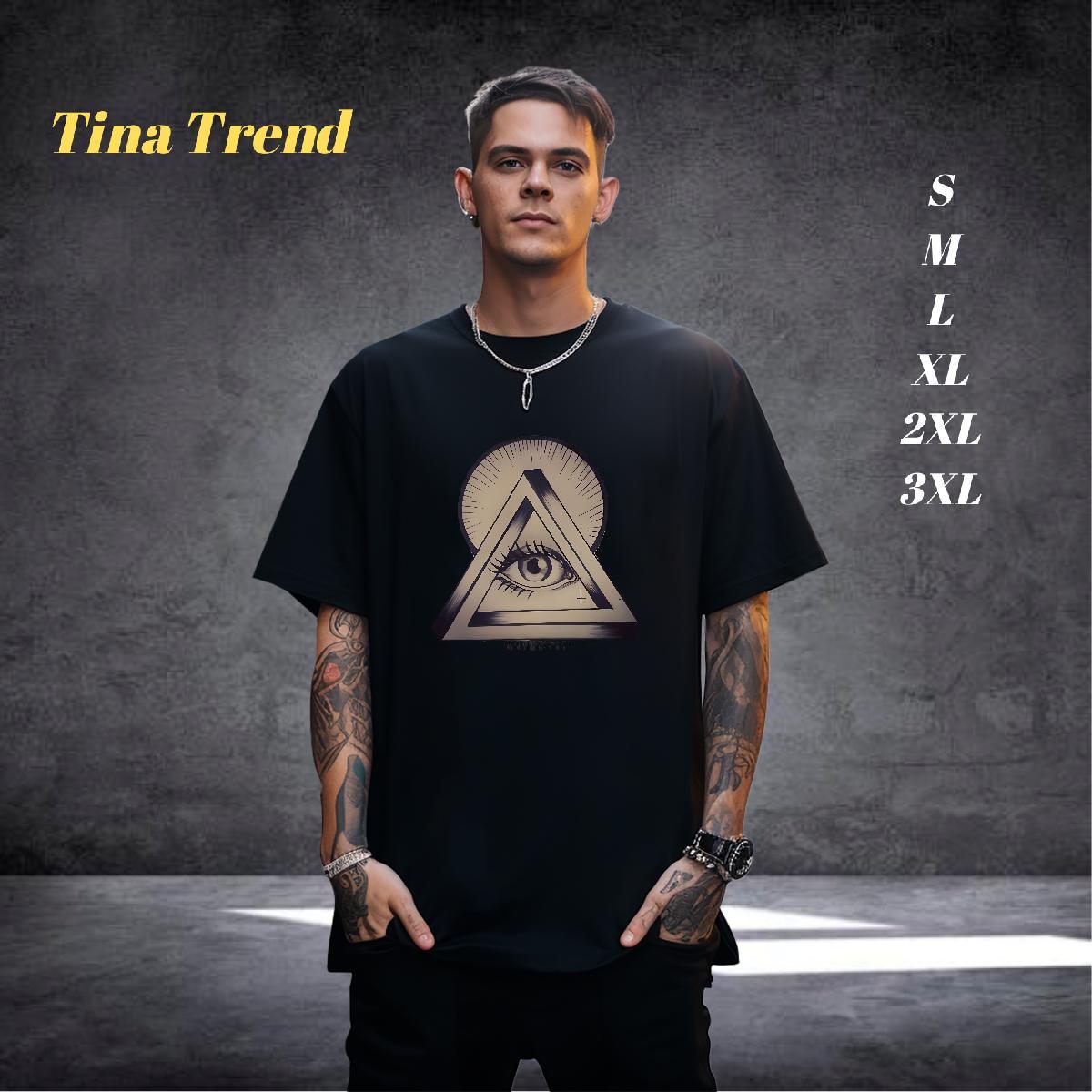 Free Shipping Men T Shirts 230g 100% Cotton eye of the devil Hip Hop Street Oversized 4XL Crew Neck Breathable Men Tees Fashion Designer Polos