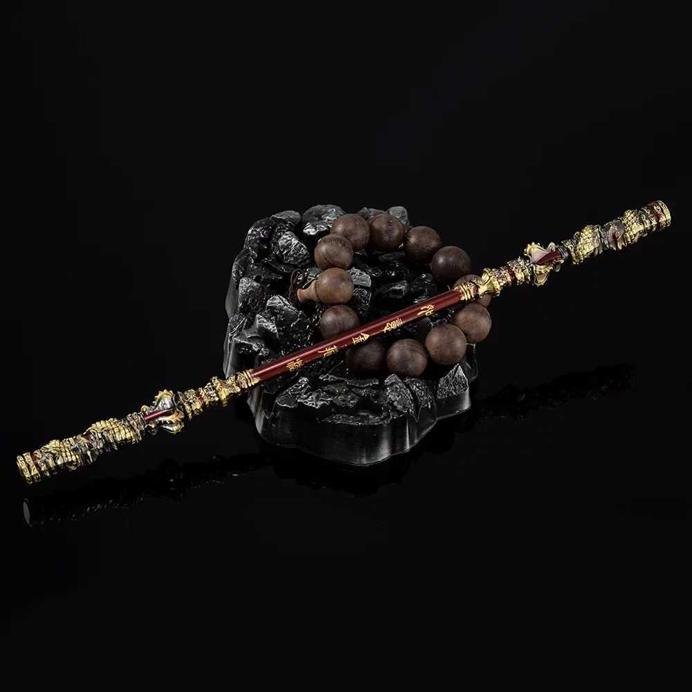 Monkey King 35CM Black Mythical Wukong Game Peripheral Full Metal Handle Ruyi Gold Pocket Decoration Model Desktop Decoration W240823