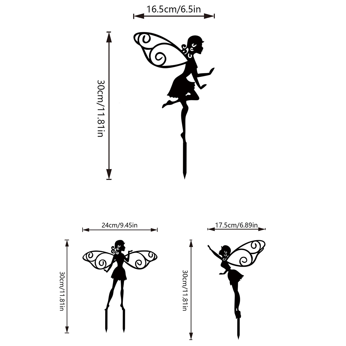 Garden Decor Whimsical Garden Stakes Handmade Iron Outdoor Patio Decoration