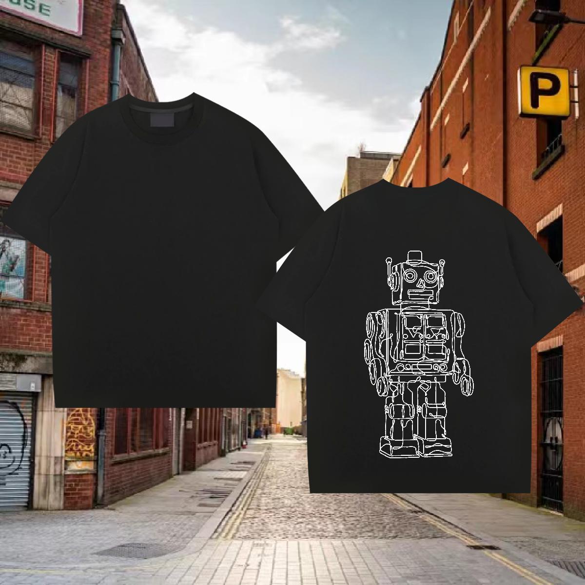 Cool Design T-Shirts 230g 100% Cotton ET Summer Casual DIY Printed Crew Neck Mens Tshirts Free Shipping Tees Shirts