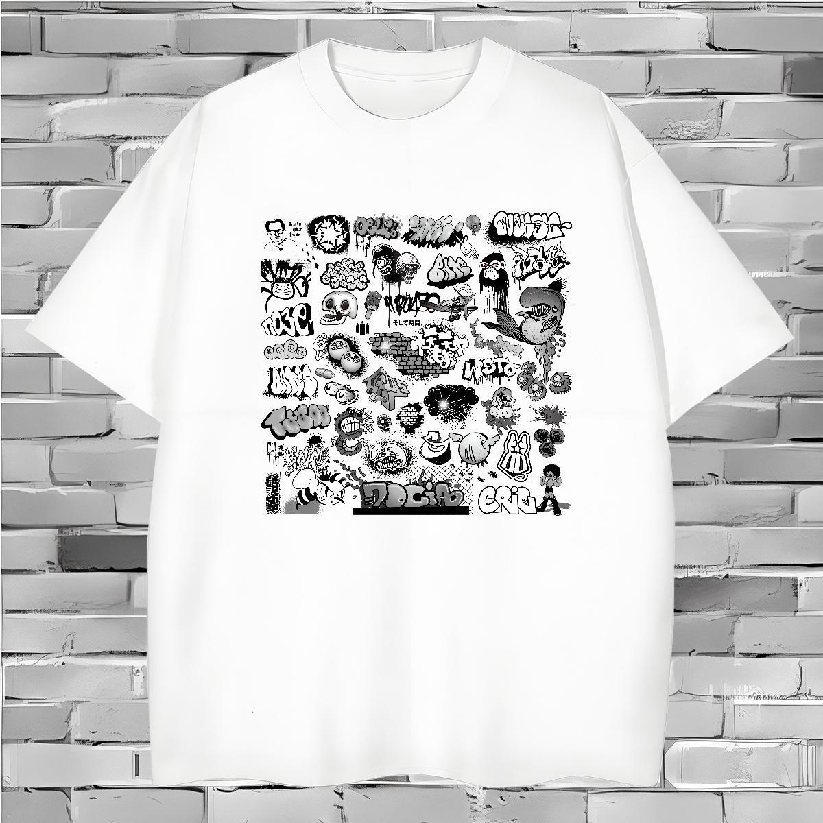 Comfortable Man T Shirts 100% Cotton 230g skull Street Wear White Plus Size Breathable Short Sleeve Men Tshirts Designer Tops Shirt