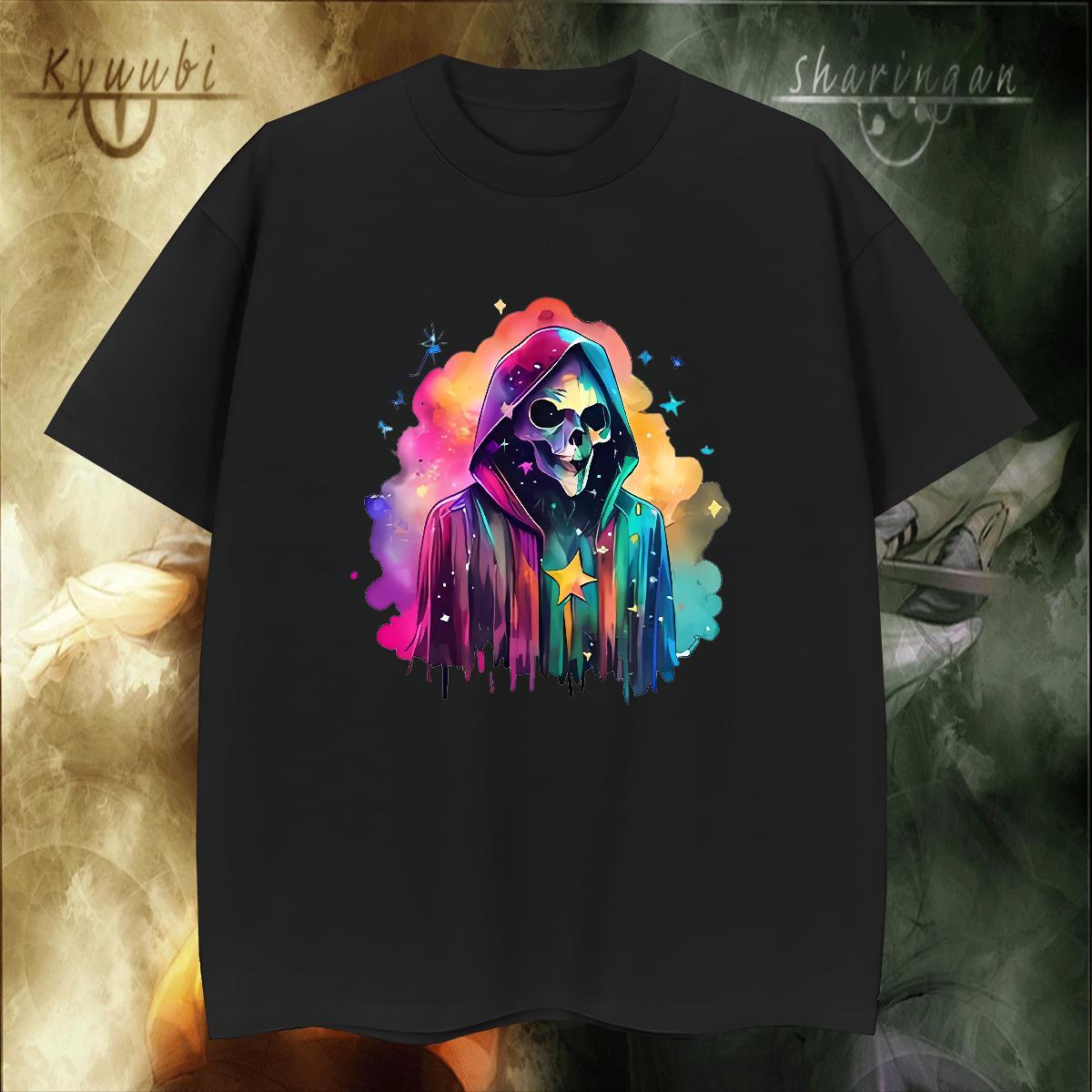 Unisex T-Shirts for Men 230g Cotton skull Summer Casual Oversized 4XL Pure Cotton Men Tops Tees Classic Casual Tops Shirt