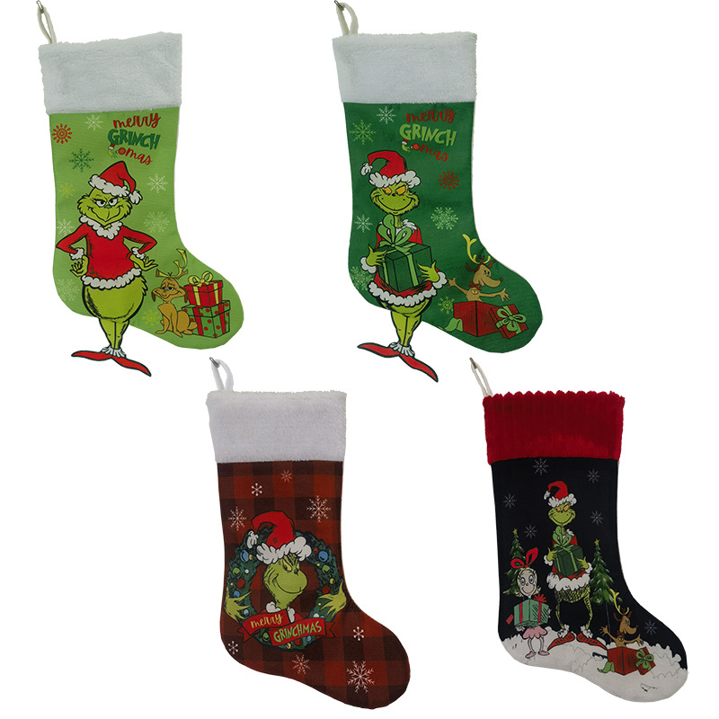 Christmas Stockings 18in Large Stockings Candy Gift Socks Christmas Ornament Decorations for Family Xmas Tree Hanging Decor Party Decorations FY5814 0