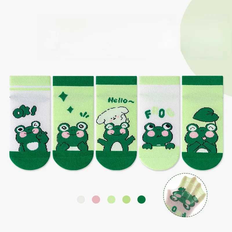 10 Pairs Childrens Socks Summer Mesh Short Socks Girls Socks Breathable Sweat-absorbing Cotton Socks CL240824