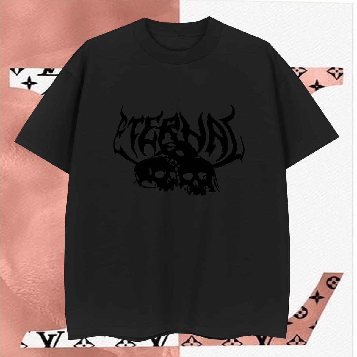 Comfortable Men T Shirts 230g Cotton skull Outdoor DIY Logo Oversized Breathable Crew Neck Couples T Shirts Fashion Polos