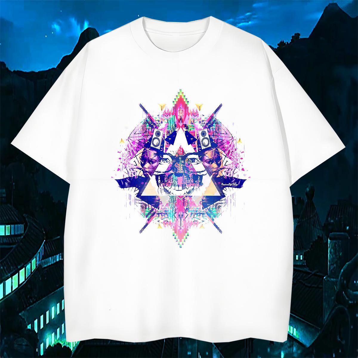 Brand T-Shirts for Men 230g Cotton eye of the devil Casual Beach Graphic Short Sleeve O-Neck Men Tshirts Custom Top Tees