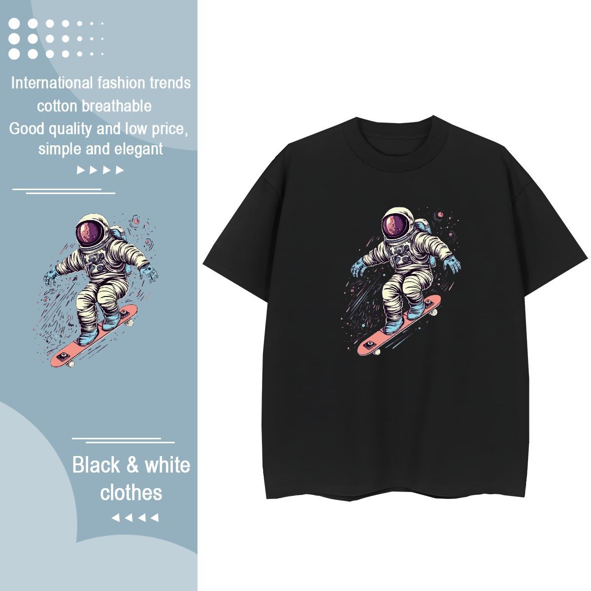 Unisex Woman Tshirt 230g Cotton universe Street Casual T-Shirts for Women Breathable Short Sleeve Custom Printed Tee Shirt