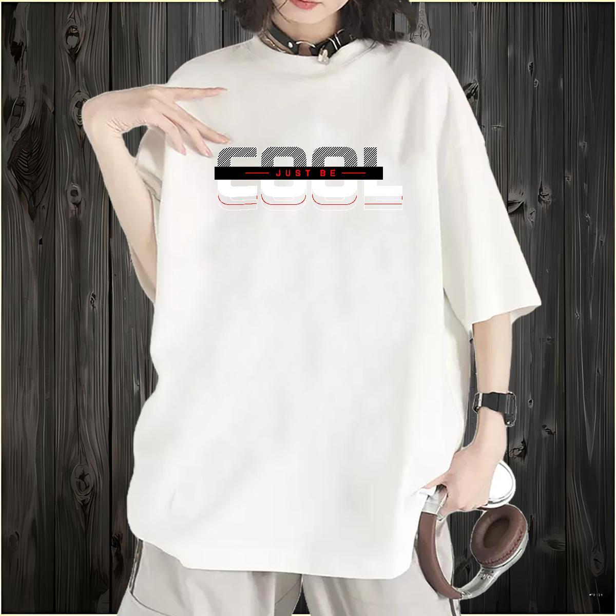 Lady Lady T shirt 230g Cotton cool Casual Beach T-Shirts Breathable Anime Print Top Tees
