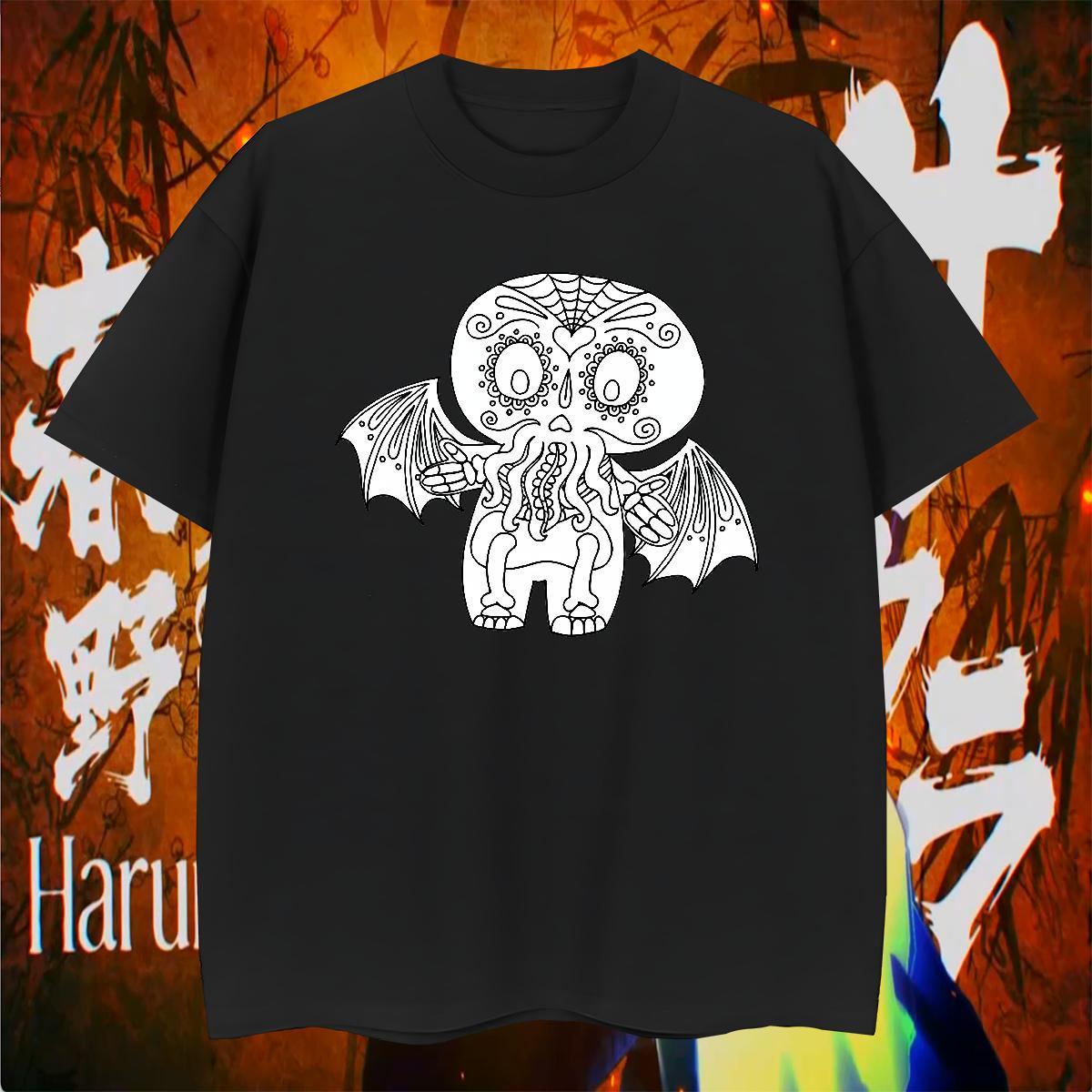 Popular T Shirts Men 230g Pure Cotton skull Casual Daily Wear DIY Anime Breathable Short Sleeve Tshirts 2024 Top Tees