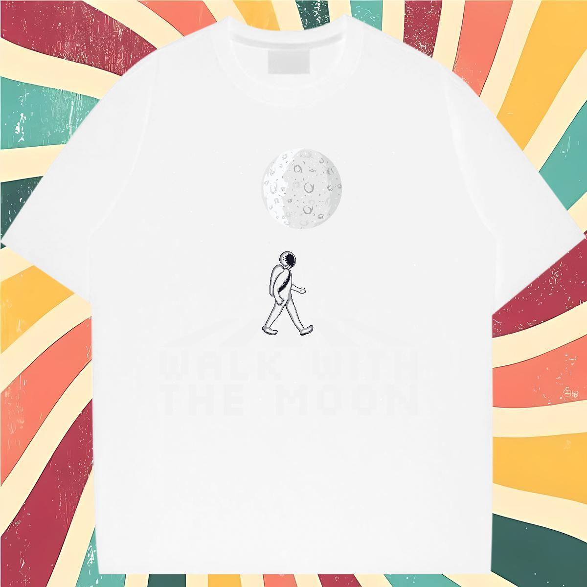 Designer Nice Couples T Shirts 230g Pure Cotton cosmonaut Casual Sport T Shirt For Woman O Neck Short Sleeves Anime Print Top Shirts