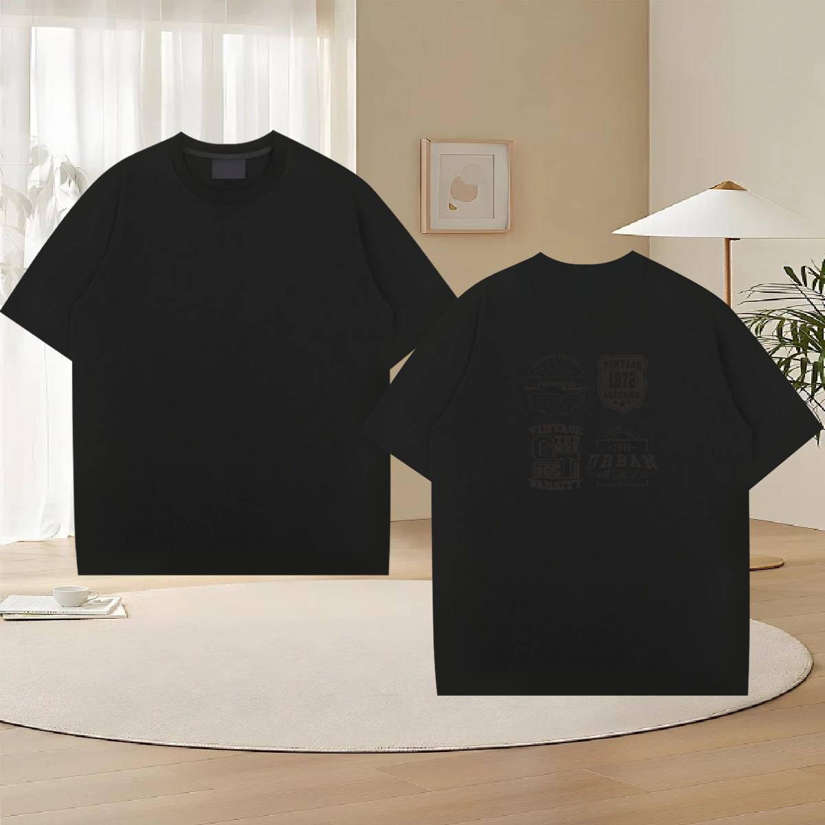 Designer T-Shirts 230g Pure Cotton letter High Street Hip Hop Anime Print O-Neck Short Sleeve Tshirt for Man Woman Fashion Designer Clothings