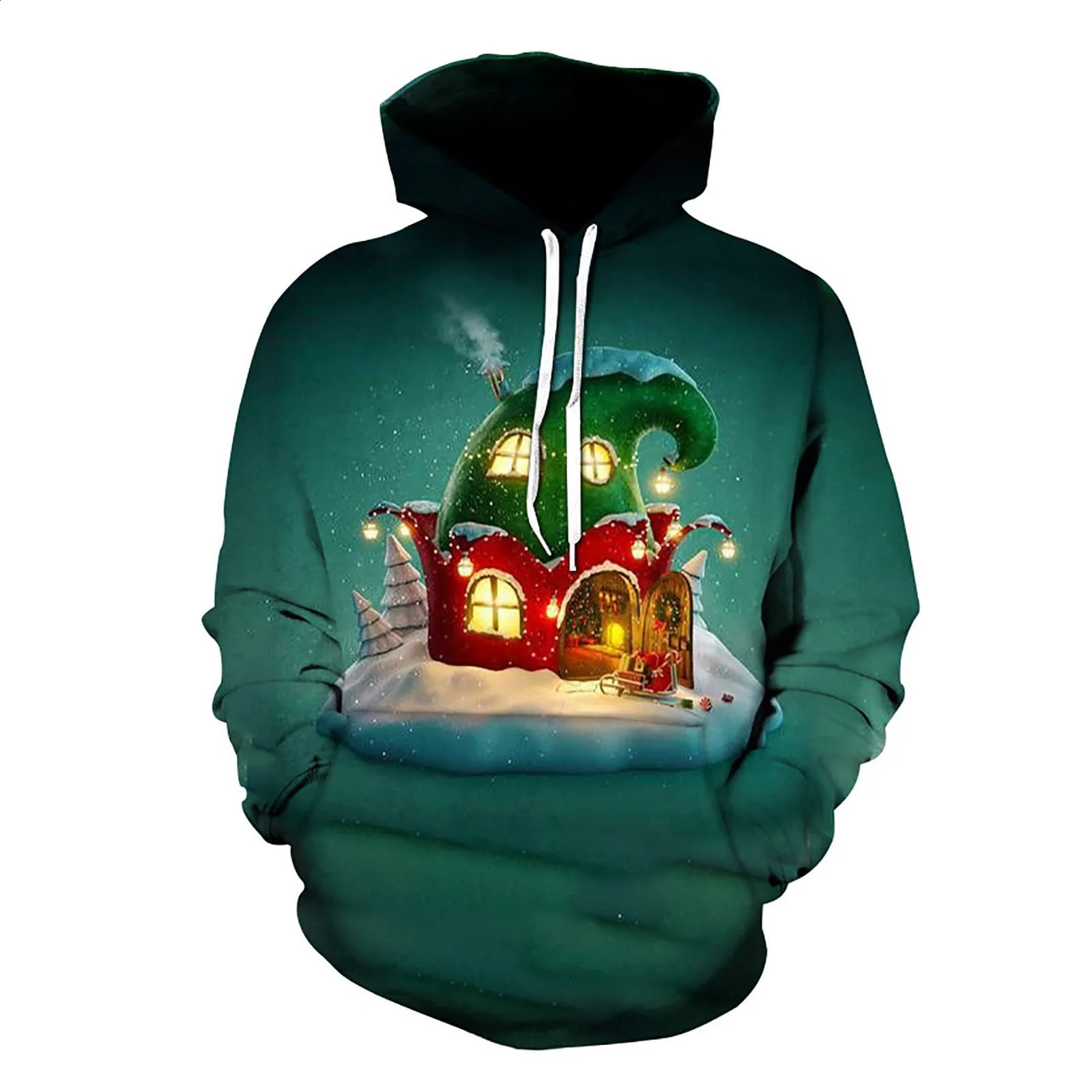 Merry Christma 3D Christmas Stocking Xmas Santa Hat Printed Pullover Hoodies Funny Essential Hoodie Tracksuit Men Sweatshirts 240823