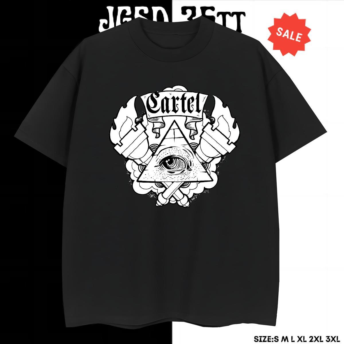 Popular T-Shirts 100% Cotton 230g eye of the devil Daily Outfit Custom Cartoon Breathable Men Clothes T-Shirt Fashion Design Wear