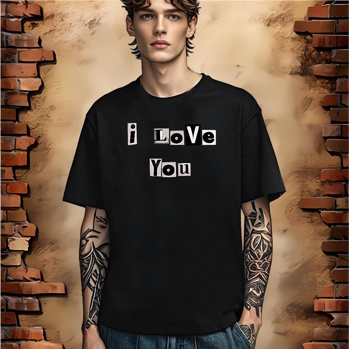 Classic T shirt 230g Cotton letter High Street Hip Hop Black White Breathable Crew Neck Tshirts New Arrival Polos