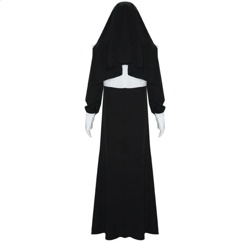 Nun Cosplay costume womens fancy dress set Halloween party roleplaying adult Dress black Christmas 240823