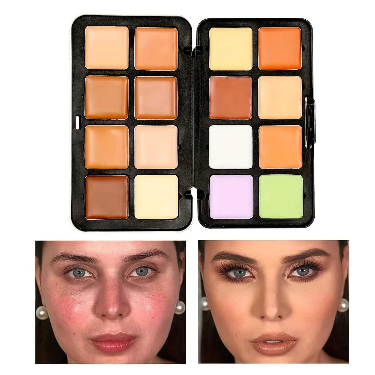 16-color Iron Box Concealer Contouring Side Shadow Nose Shadow Earth Brown Color Matte Concealer Makeup Palette XJ250618