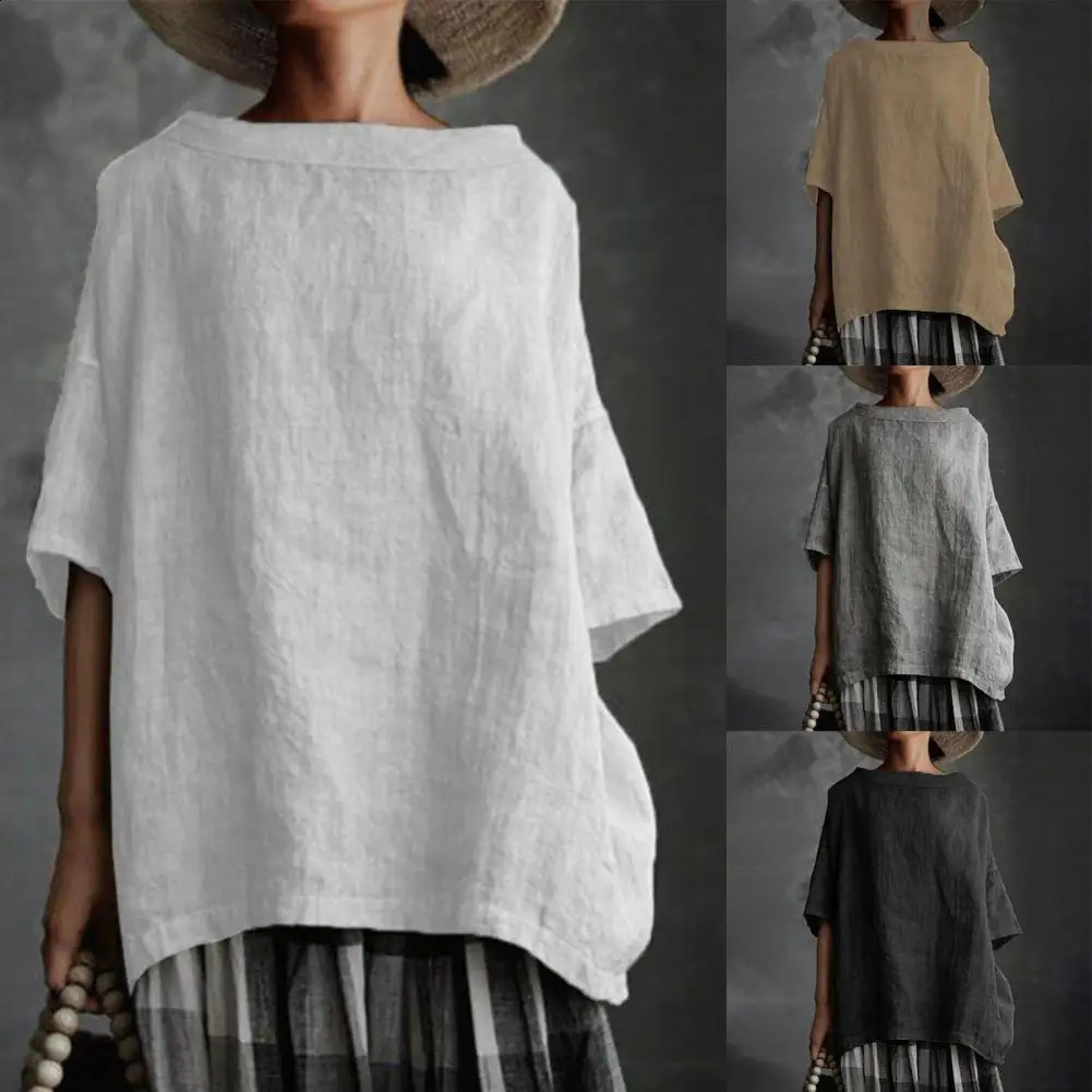 Pullover Top Comfortable Half Sleeve Lady Summer Casual Tee Shirt Stitching n Anti-Pilling Pullover Blouse Streetwear 240823