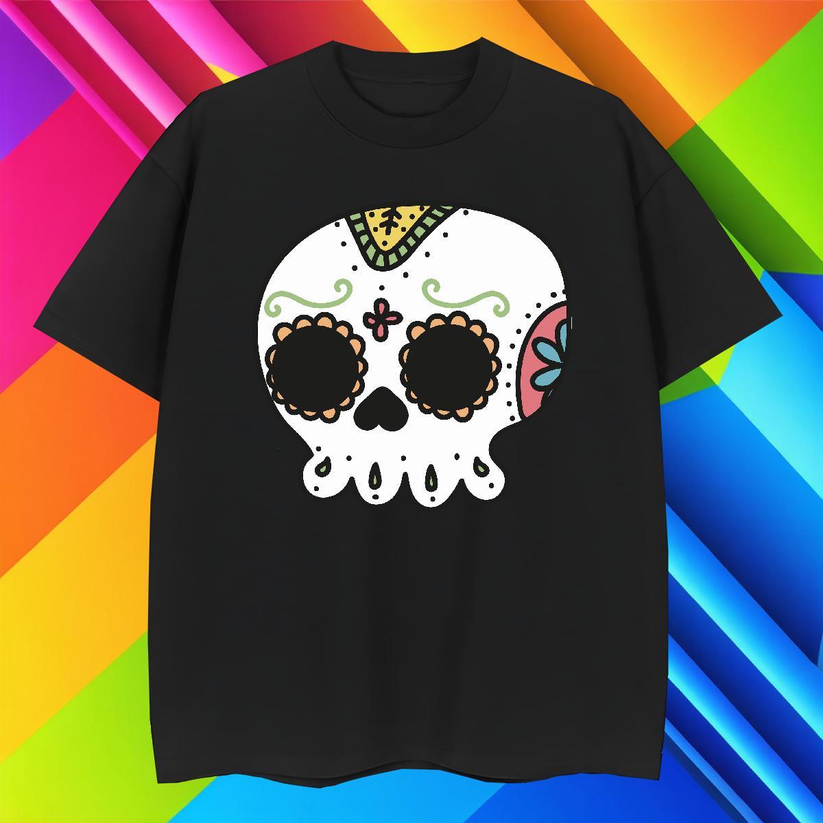 Cool Design T-Shirts 230g Cotton skull High Street Hip Hop DIY Printed Breathable Soft Men Clothes T-Shirt Wholesale Tee Shirt