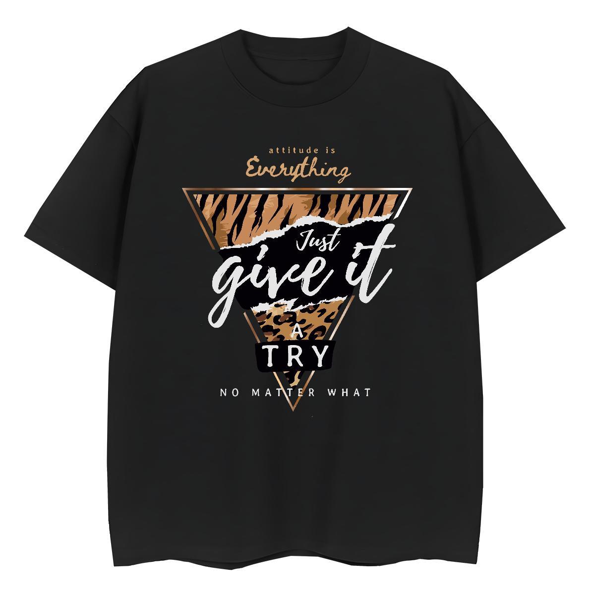 Unisex Couples T Shirts 100% Cotton 230g letter Street Casual T shirt Crew Neck Black White Tops Tees