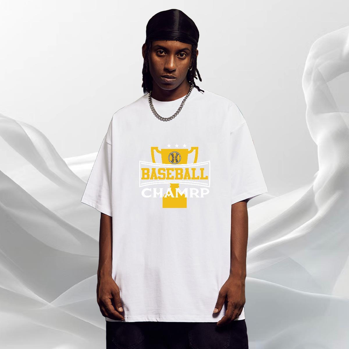 TOP Quality T shirt 230g 100% Cotton baseball Sports Casual DIY O-Neck Short Sleeve Tshirts Factory Direct Clothes