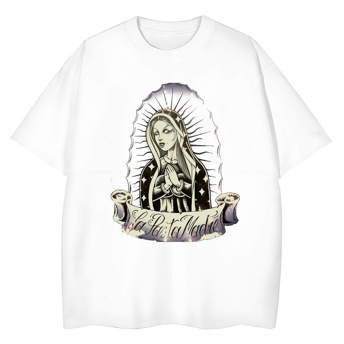 Loose fit Couples T Shirts 100% Cotton 230g nun Street Wear Women T Shirts Breathable Crew Neck Black White Tees