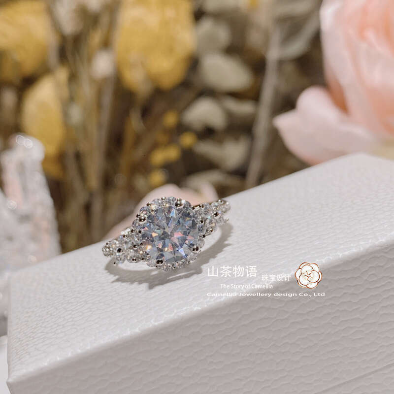 Band Rings 2024 New Luxury 925 Sterling Silver Diamond Luxury Big Wedding Rings Set for Bridal Women Engagement Finger Party Gift Designer Jewelry