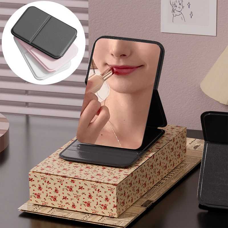 Cosmetic Tools Hand-held Desktop Stand Mirror High Definition Folding Makeup Mirror Light Weight Easy To Carry Vanity MirrorXJ241213