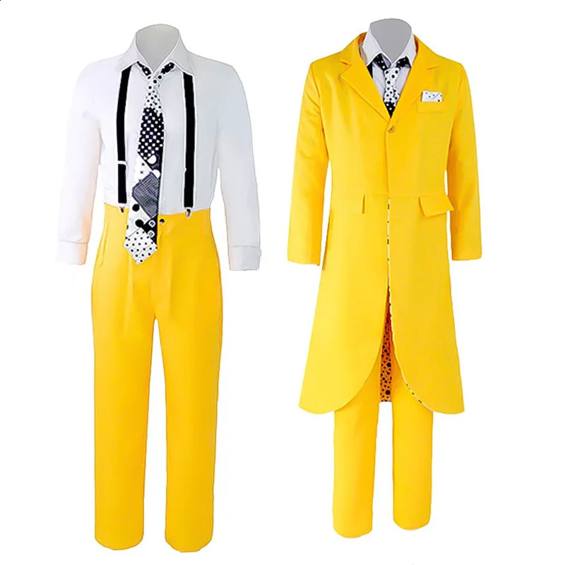 Halloween costume outfit geek cosplay set JimCarry mask performance anime 240823
