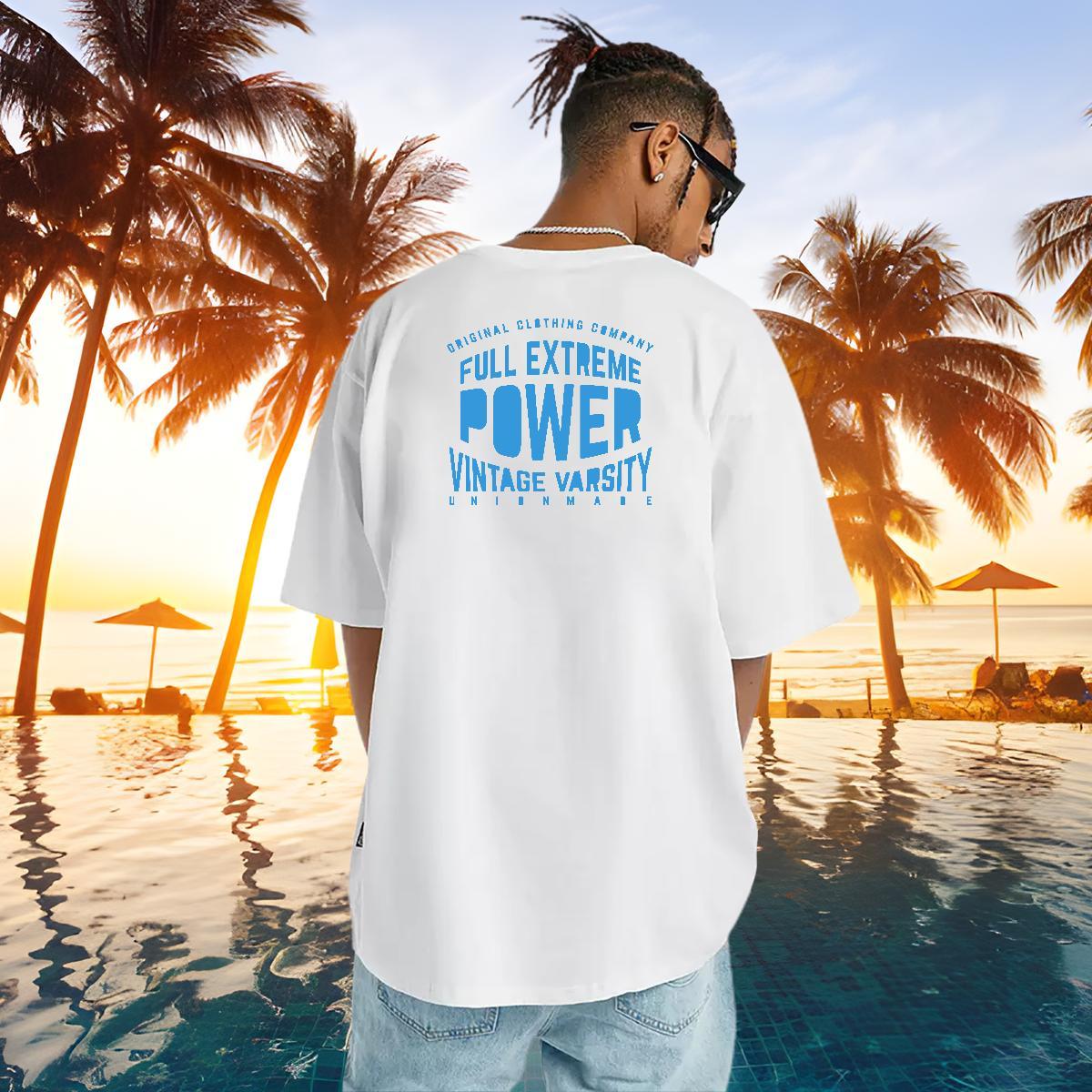 Brand T Shirts Men 230g Cotton letter Street Wear Custom Anime Crew Neck Breathable Men Tees Classic Tee Shirt
