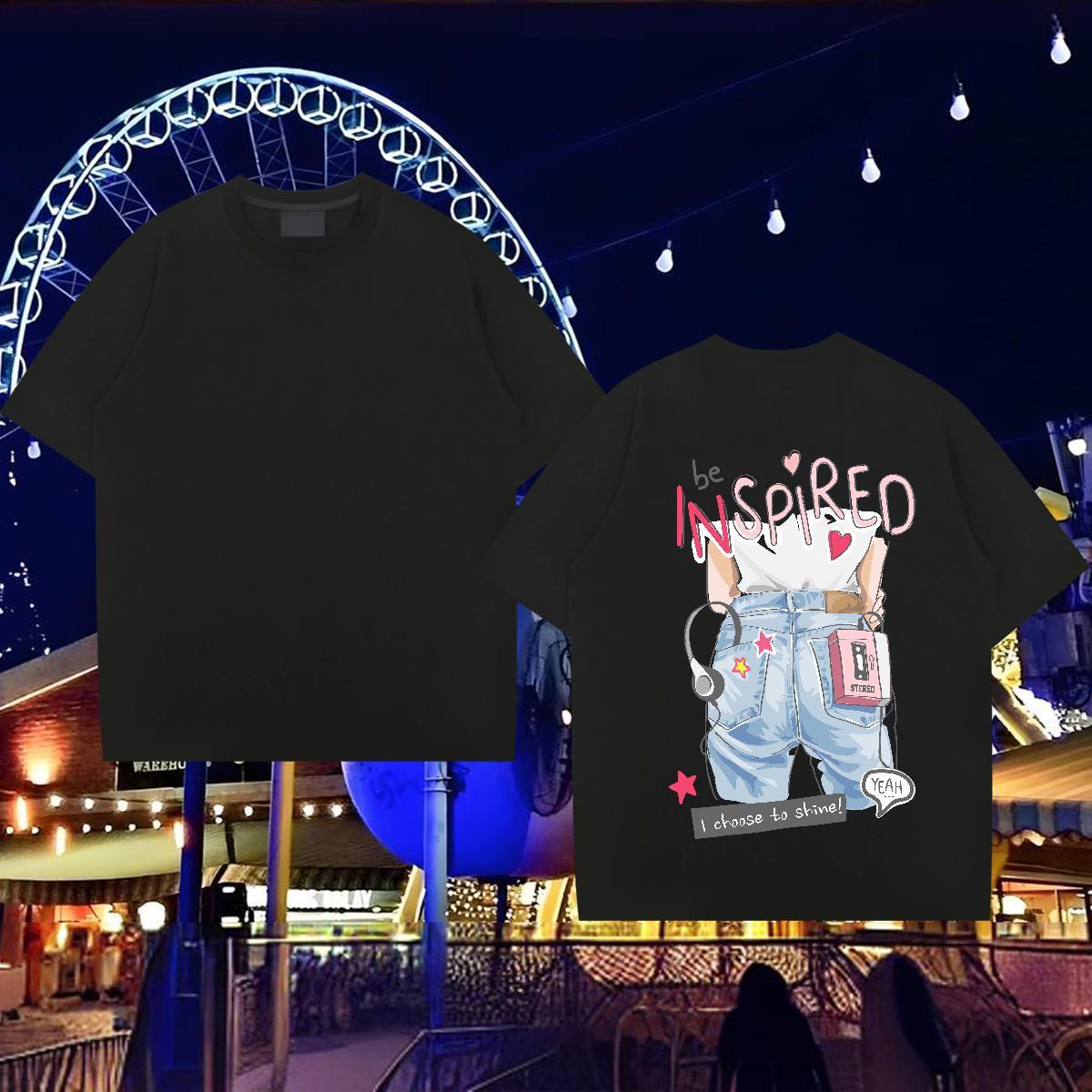 Brand T Shirts Men 230g Cotton letter Hip Hop Street Custom Big Size Short Sleeve O-Neck Men Tees 2024 New Tees Shirts