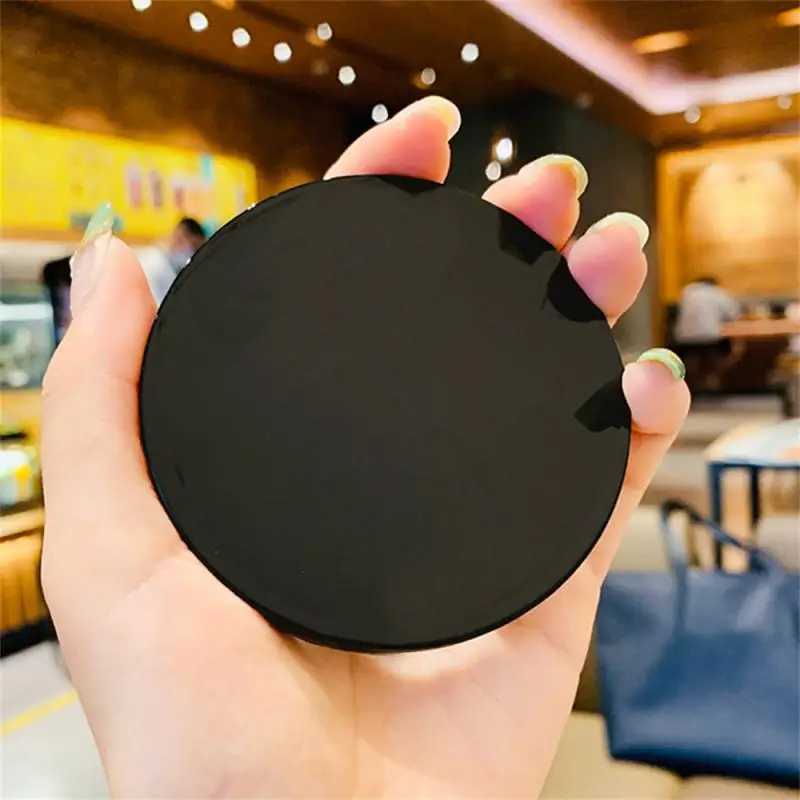 High Quality Folding Portable Double-sided Mirror Bright Black High-definition Mini Flip HandHeld Pocket Mirror Makeup ToolsXJ241213
