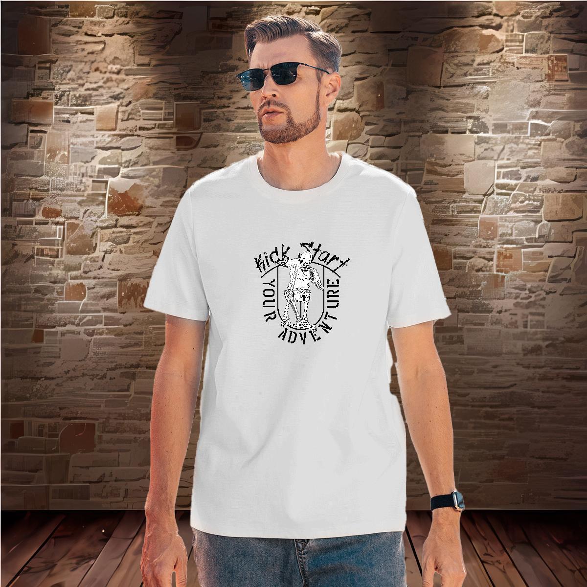 Designer T-Shirts for Men 100% Cotton 230g skull Home Outdoor DIY Printed O-Neck Short Sleeve Tshirts Custom Top Tees