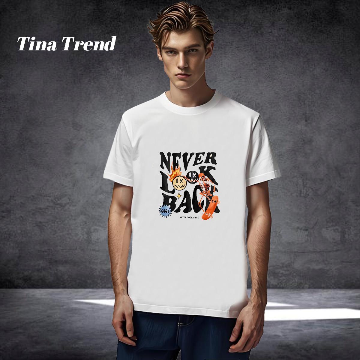 Free Shipping T-Shirts for Men 230g Pure Cotton skull Street wear Hip Hop Anime Print Crew Neck Breathable Men Tees DIY Customized Tees Shirts