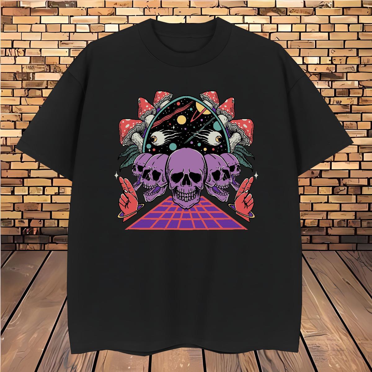 Designer Men T Shirts 230g Cotton skull Sports Casual Custom Printed Short Sleeve O-Neck Couples T Shirts DIY Customized Tees Shirts