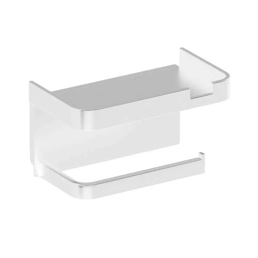Wall Mounted Toilet Paper Holder Rustproof Thickened Plastic Storage Rack For Bathroom Kitchen Toilet Paper Roll Holder O8l3 M240824